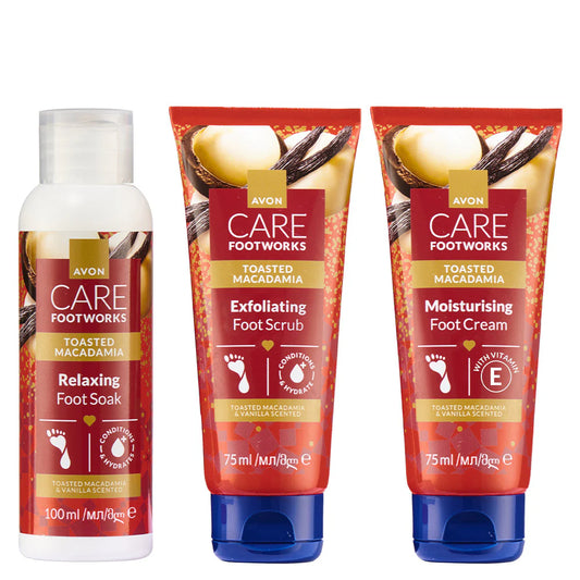 Fótkremssett úr makadamíu og vanillu